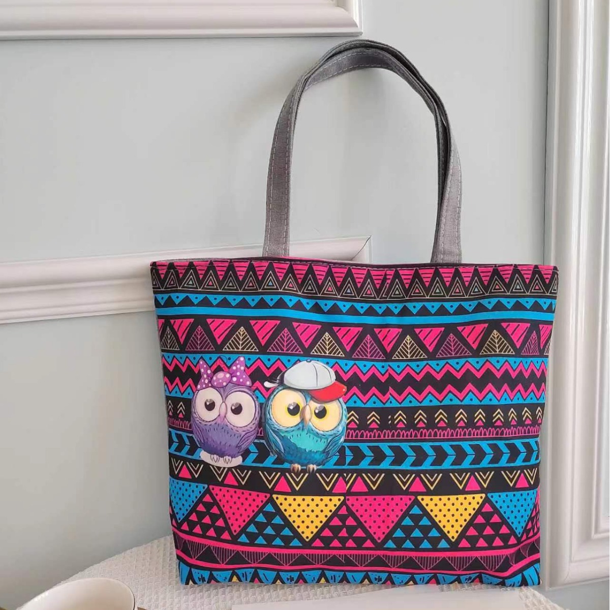 Bolsa de lona de gran capacidad para mujeres 2023 de alta temperatura de transferencia de calor bolsa de hombro de flores bolsa de lona bolsa de mujer bolsa de momia portátil