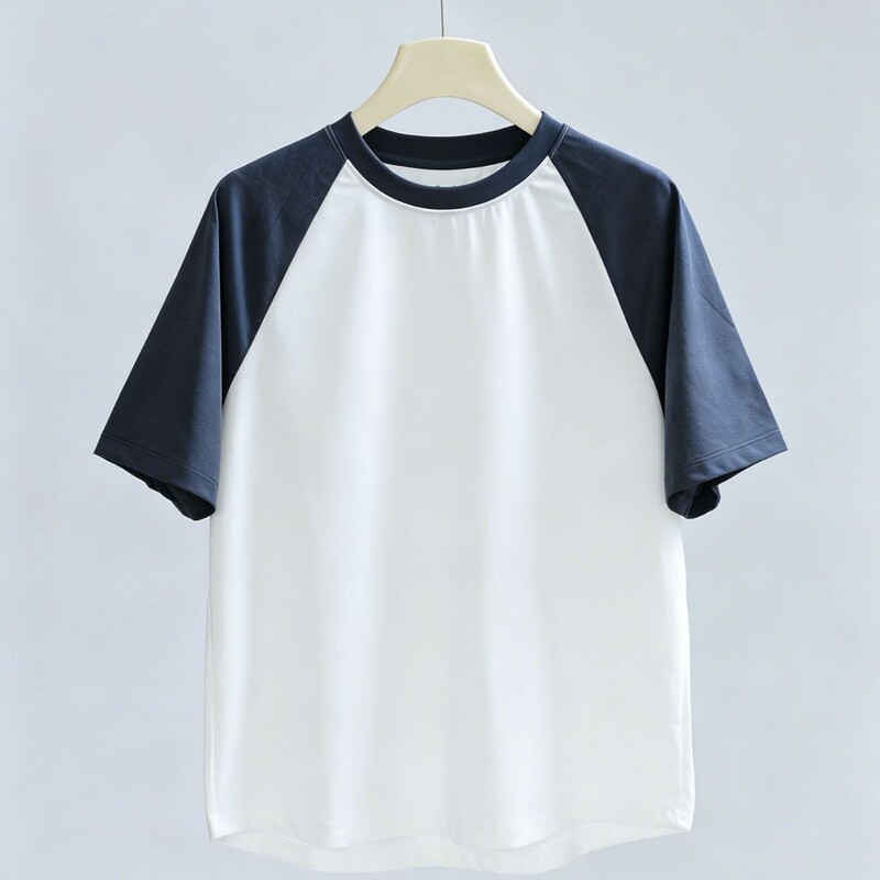 Designer Style! Summer Couple's Fashion Color-Block T-Shirt, Round Neck, Casual Short-Sleeve, Loose Fit, Versatile Top