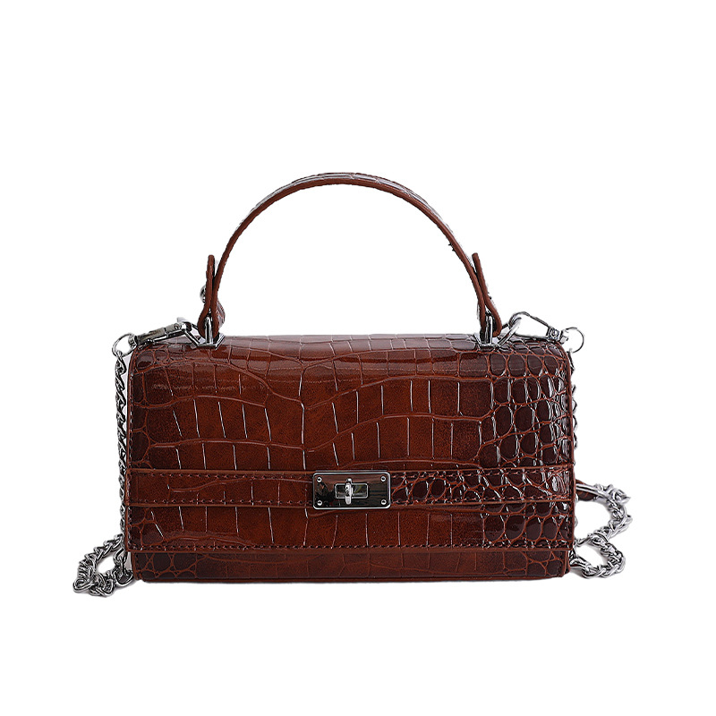 Nicho de alta sensación bolso de mano para mujeres 2026 nueva textura de cocodrilo Kelly bolso ligero lujoso estilo extranjero bolso de mujer