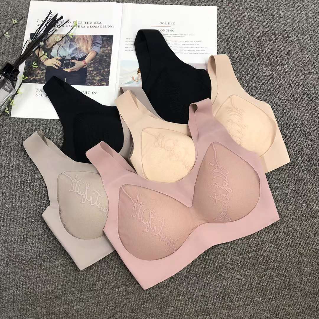 Nueva taza de látex sin costuras alta calidad belleza espalda mujeres chaleco inalámbrico yoga sujetador deportes ropa interior al por mayor