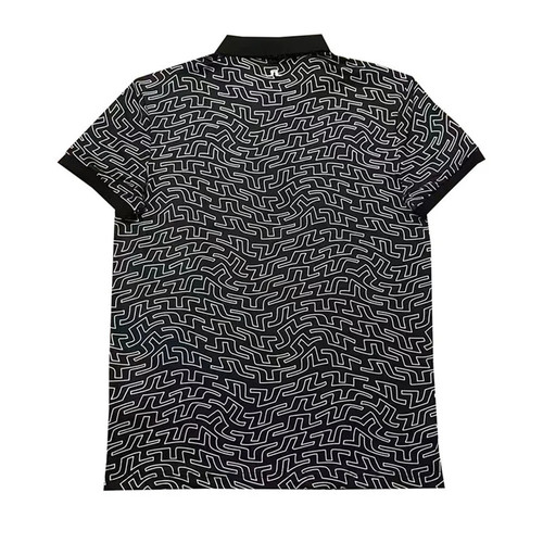 JL INDEBERG New Summer Men's Golf Printed Sport Polo Shirt T-shirt Ping Pong Tennis Wear Quick-drying