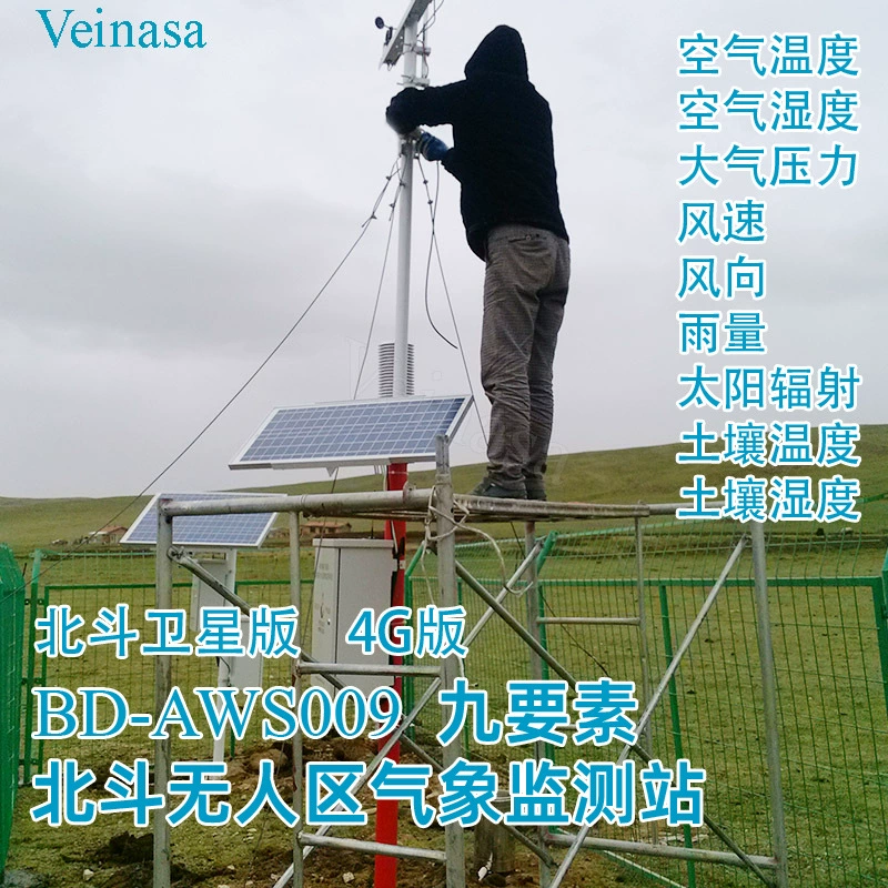 Beidou девять элементов метеорологическая станция ничейная земля 9 элементов станция мониторинга BD-AWS009 Данные спутниковой передачи Beidou