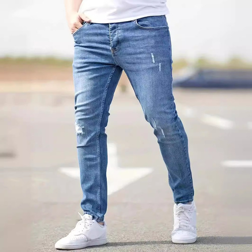 Cross-border selected quality goods Men's American stretch mini-jeans Amazon tight jeans for men