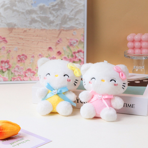 Small Red Book Style Hello Kitty Plush Keychain Ornament Cute Stuffed Animal Doll Gift