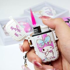 Cute Waterproof Melectri Lighter Pink Flame Xiaohongshu Instagram Style Lighter Famous Lighter