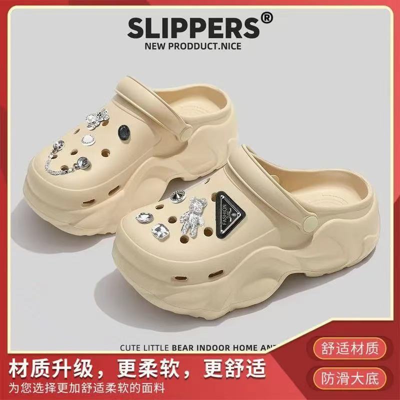 999EVA 크록스-카키-다이아몬드 베어