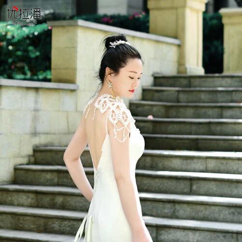 Youlapan Bridal Tassel Shoulder Chain Heavy Handmade Beaded Cheongsam Pearl Shawl Accessories Wedding Accessories VG09