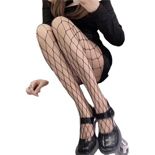 Comacan Leggings Spring Summer Mesh Hosiery Women's Silk Stockings European and American Sexy Long Fish Grid Stockings with Gems Batch