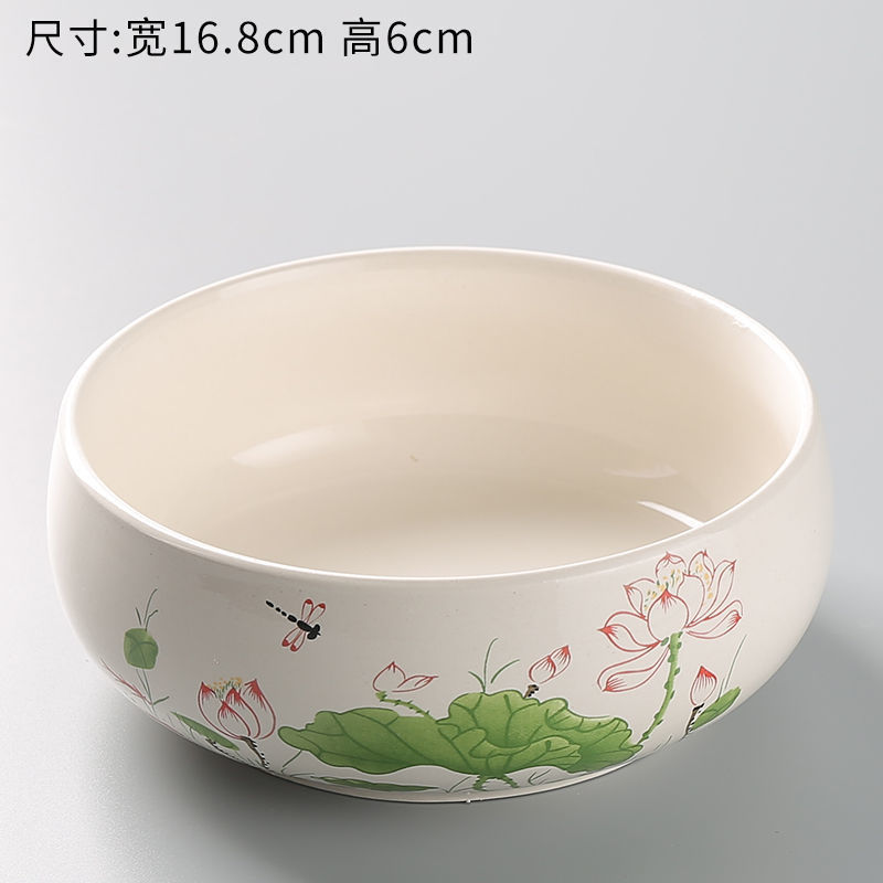笔洗缸茶洗大号特大水盂水洗茶碗陶瓷功夫茶具配件茶道零配家用|undefined