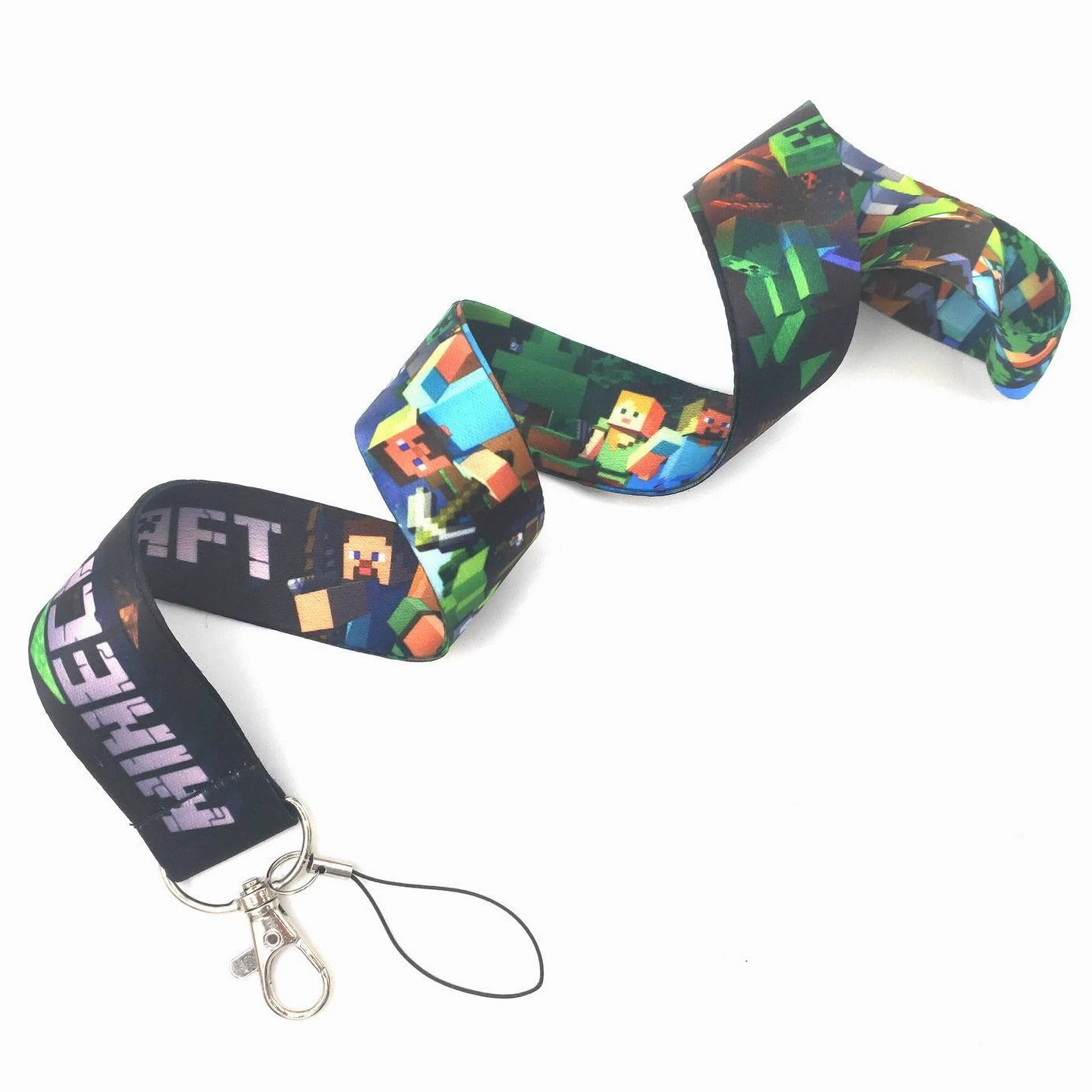 Minecraft Nylon Thermal Transfer Digital Printing Box Card Camera Student Hanging Neck Rope