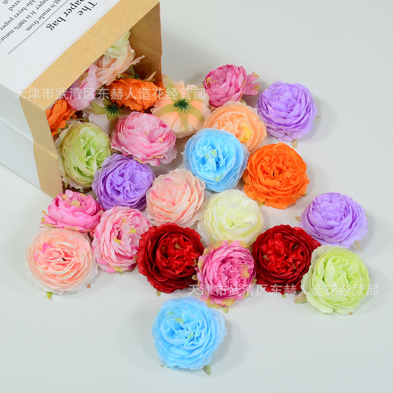 ヨーロッパ式のシミュレーション洋牡丹の花の頭の結婚祝いの花の壁の路は生け花のシミュレーションの植物の家の装飾を導いて花を配合します。|undefined