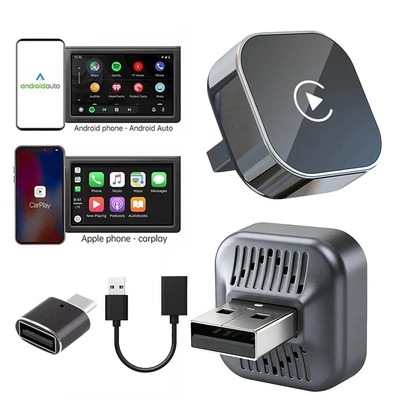 Popular Wireless Carplay Box Simsiz CarPlay və Android Auto - k16d-metal-gray-adapter-extension-cord-overseas-version