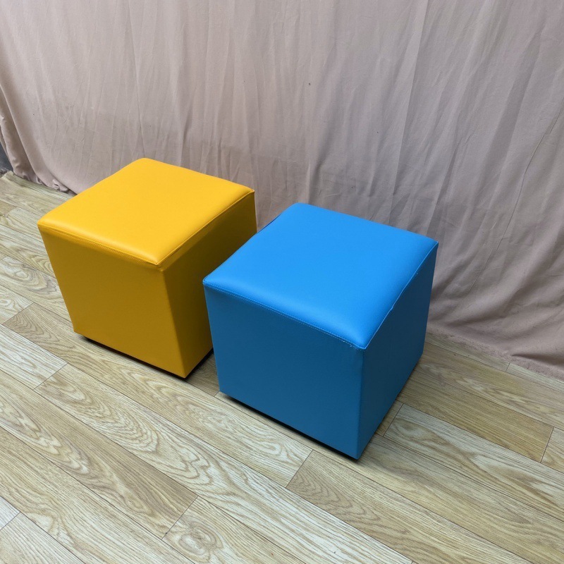 会展白色黑色方凳吐司面包凳软包小皮凳换鞋凳婚庆活动用可批量定|undefined