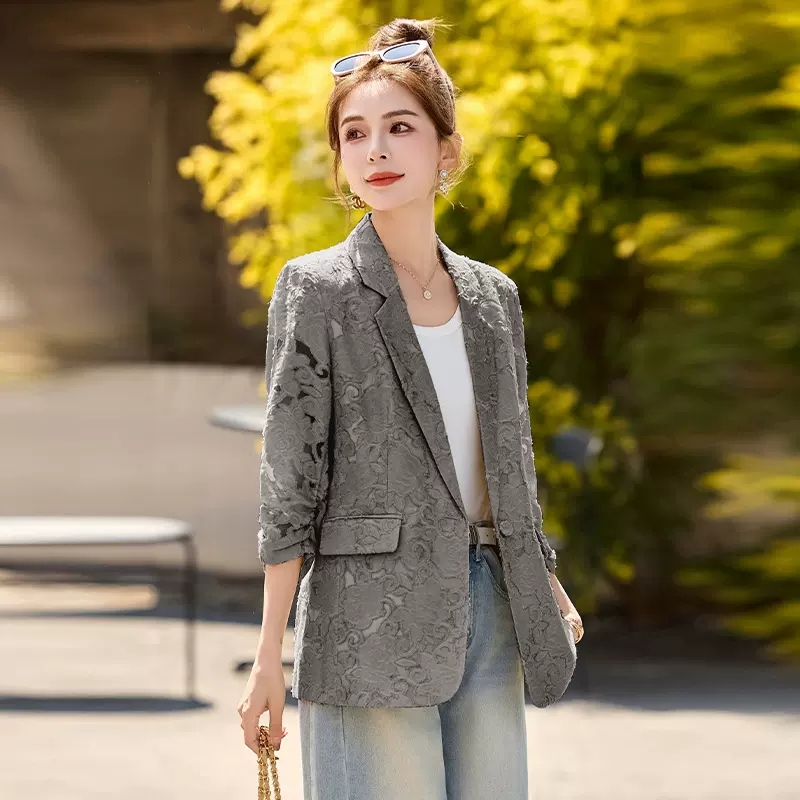 小西装外套女2025新款显瘦春季流行穿搭好看气质女士职业西服上衣