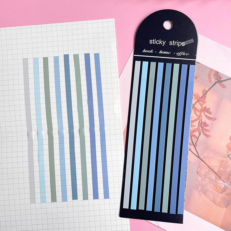 Colorido y estrecho índice de etiqueta de punta de estudiante etiqueta transparente etiqueta multicolor fluorescente