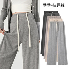 妊婦服春秋の新型ワイドパンツは妊娠前に妊娠した後、痩せて見える豚の鼻ボタンを着てもち米のズボンを着ることができる