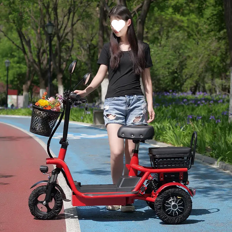 2025新款电动三轮车小型家用老年人接送轻便孩子折叠电瓶车电动车|undefined