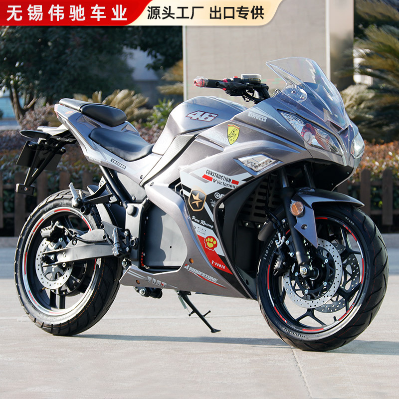 Fábrica exporta motocicleta eléctrica Little Ninja V6 de alta potencia para carreras R3, motocicleta eléctrica de largo alcance, auto deportivo de calle.