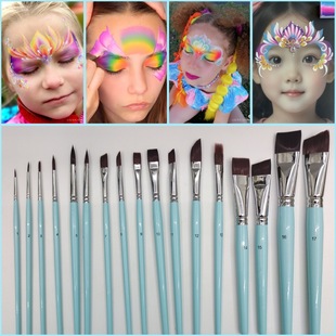 17 professional facial painting brush children's painting nylon pen art supplies wholesale oil paint pen watercolor pen suit