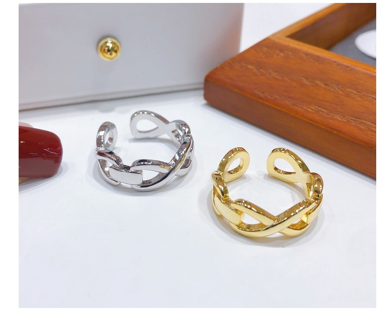 Fashion Letter Copper Plating Open Ring 1 Piece
