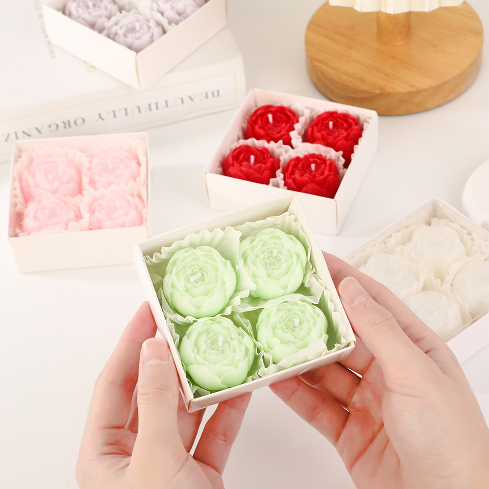 Rose hecha a mano set de vela de incienso al por mayor casero Qixi Valentine 's Day perfume regalo vela de mano transfronteriza