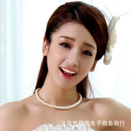厂家批发玻璃仿珍珠项链服饰配件淘宝跑江湖直播会销小礼品国风
