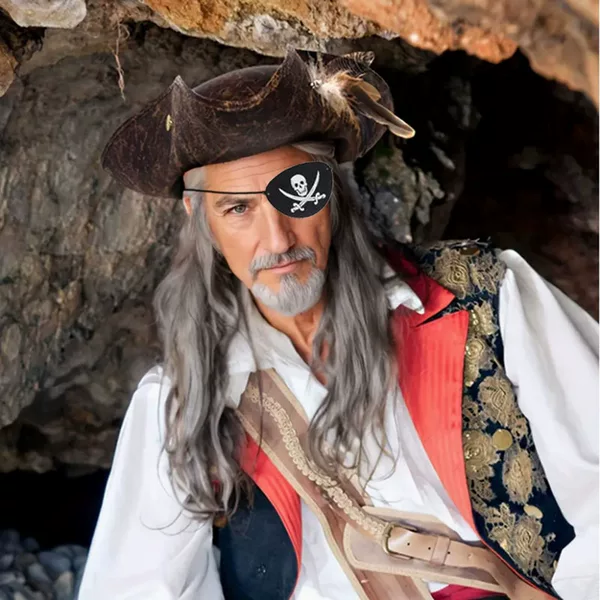 Halloween Faux Leather Pirate Hat Caribbean Hat Triangular Hat Suede Triangular Hat Brown Black Pirate Hat