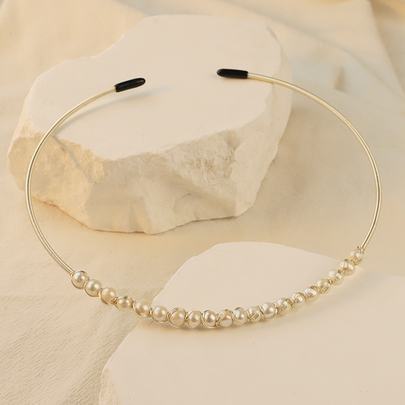 XLENTAG original diseño a mano natural collar de anillo de perla lujoso versátil de alta calidad collar de collar de collar de collar
