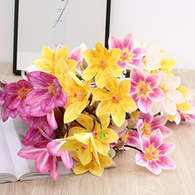 梦葵仿真花假花手感pu玉兰花客厅办公室摆件手花艺高颜值小众花