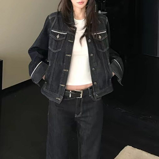 Skk Store1春秋款 假日丹宁 天丝原色复古丹宁牛仔外套女|undefined