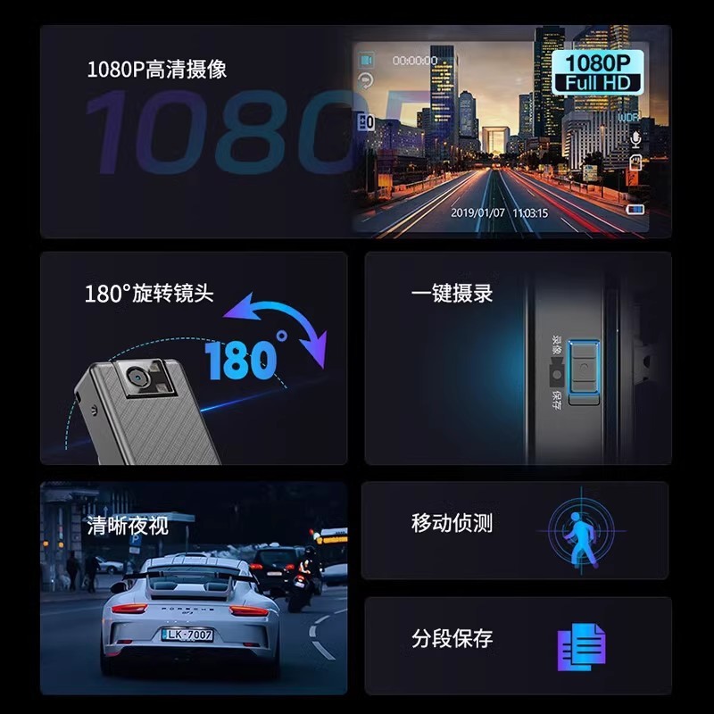 愛国者法執行記録計ハイビジョン赤外線夜視1080p録画スポーツカメラオートバイ代理運転S9|undefined