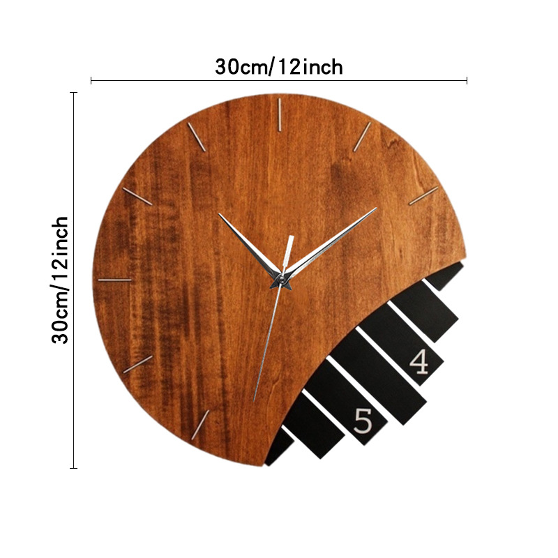Cross-border retro americano viejo reloj de pared creativo madera sólida reloj silencioso reloj de decoración de la sala de estar doméstica