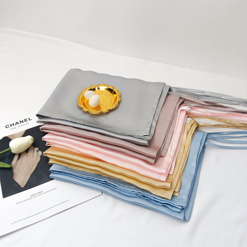 19mm heavyweight silk pillowcase solid color mulberry silk travel hotel high-end pillowcase crimping straps