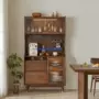 北欧一体靠墙实木餐边柜