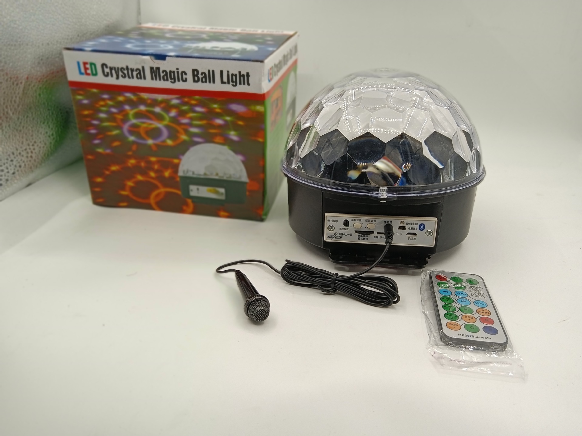 노래방 모델 [블루투스 + 9색] 듀얼 대형 스피커 + 소형 마이크