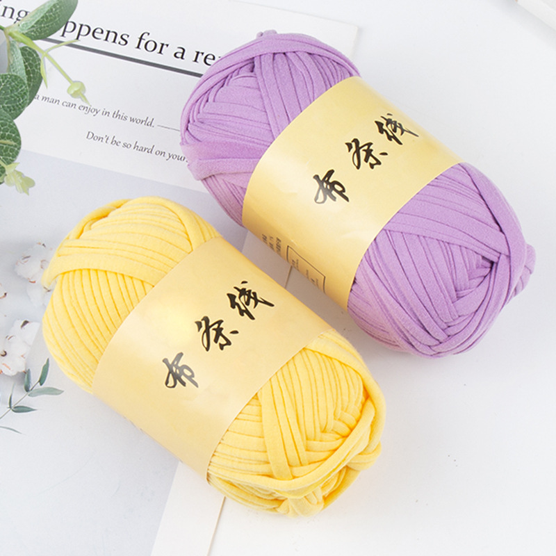 布条线手工编织泫雅包包毛线团批发diy收纳筐扁平织地垫拖鞋玩偶