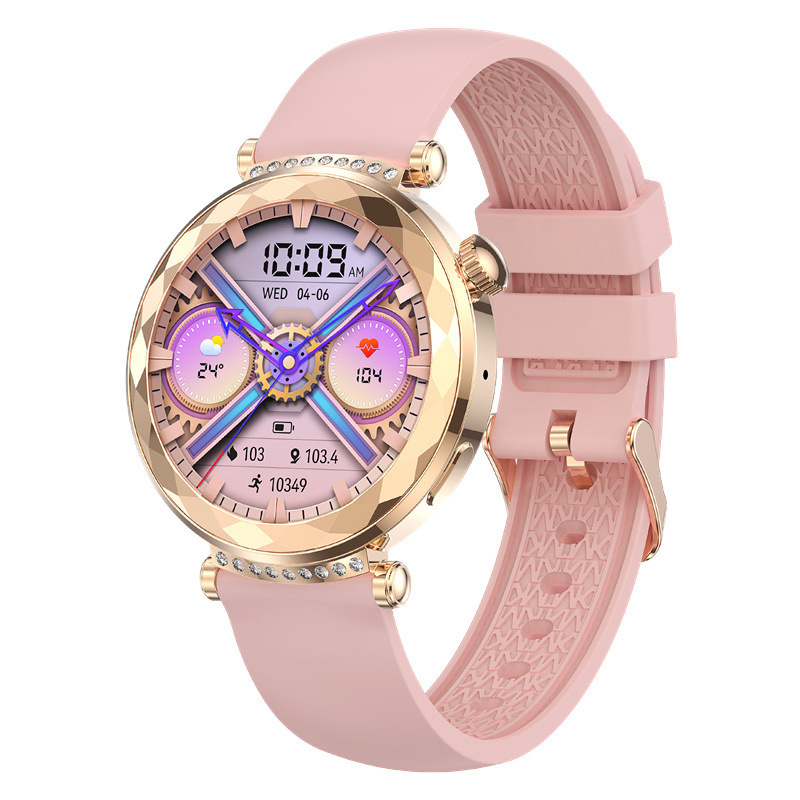 Hk88 Smart Watch 1.19inch Bluetooth Heart Rate Blood Pressure Blood Oxygen Women's Multifunctional Call Smart Watch