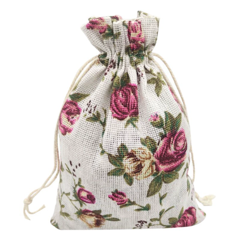 Новая сумка-саше из хлопка с принтом в пасторальном стиле, мешочек от комаров, подарочная упаковка, сумка на шнурке, в наличии
