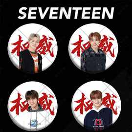 SEVENTEEN权威吧唧镭射徽章书包挂件崔瀚率崔胜澈次人胸针应援