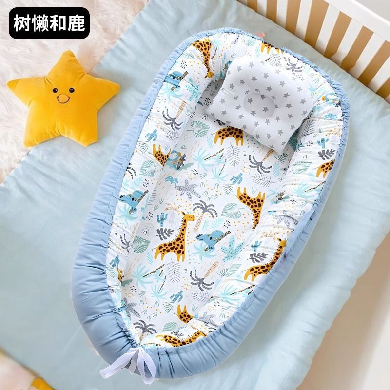 Cama de bebé portátil desmontable transfronteriza en la cama media para recién nacidos acostados para dormir