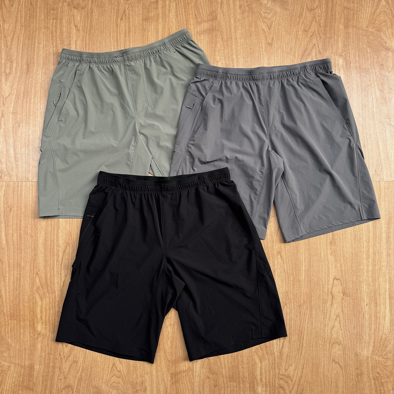 Cross-border light fabric mountain-style outdoor quick-dry shorts for rock climbing and hiking, sports and leisure, sun protection, elastic waist, men's knee-length shorts