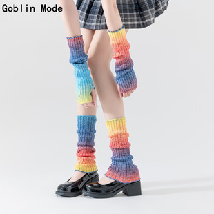 Glove and Leg Warmer Set Autumn and Winter Warm Wool Yarn Slouch Socks Women's Arm Warmers Sleeve Covers Cross-Border New Products