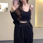 网红休闲运动套装女2025春秋搭配一整套感时尚卫衣卫裤三件套洋气|undefined
