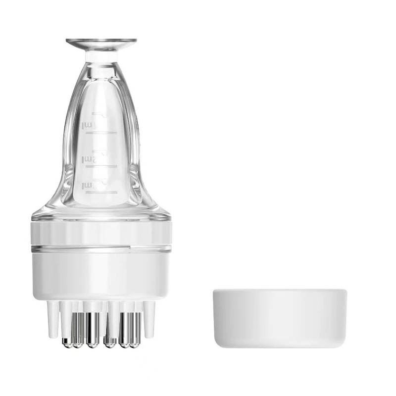 米轩头皮上药器头部滚珠按摩精华导入梳便携式生发液发膏给药器|undefined