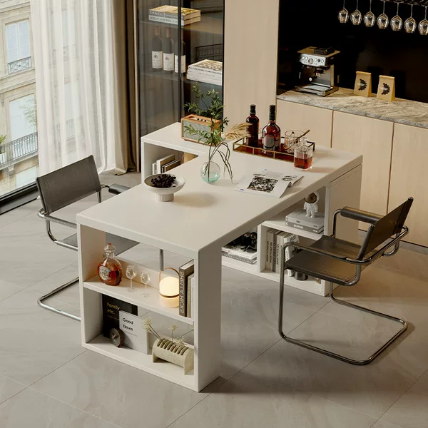 Island Table and Dining Table Integrated 2025 New Retractable Home Island Table Italian Style High-End Rotatable Bar Table