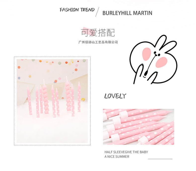 波点星星生日蜡烛系列详情图2