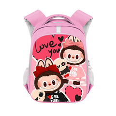 跨境新款labubu可愛學生書包兒童幼兒園卡通粉色雙肩包一件起批
