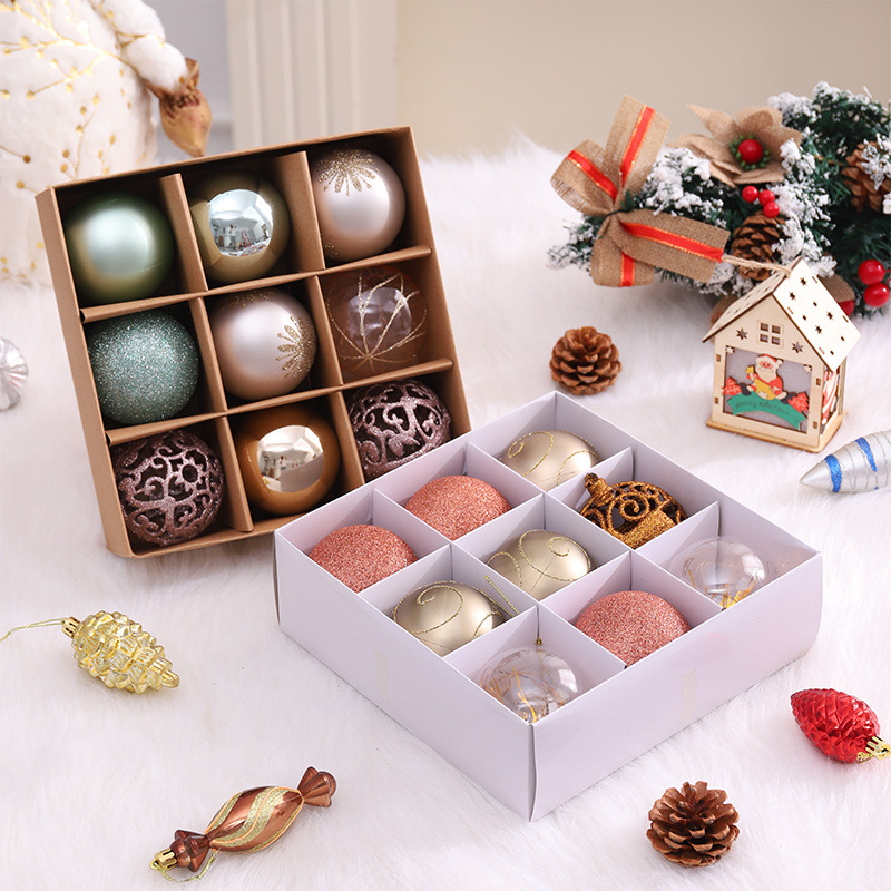 Paquete de regalo de galvanoplastia pintado transfronterizo caja de bolsas de luz de Navidad caja de decoración de colgante de Navidad