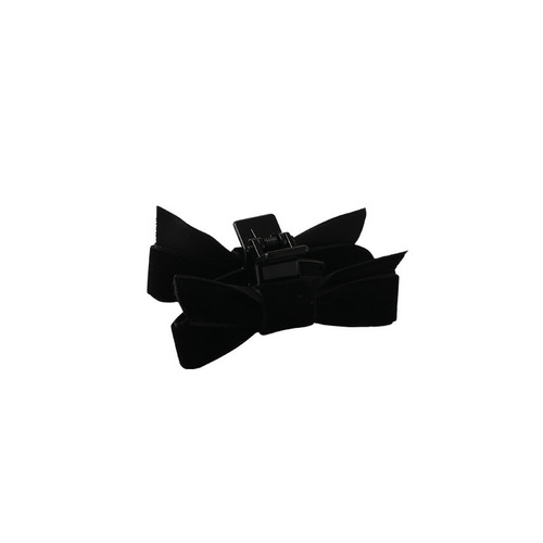 Women's Summer Princess Hairstyle Claw Hairpin with Small Black Velvet Bow, Same Style as Wang Xingling