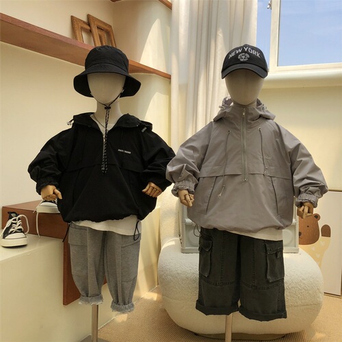  Autumn New Children's Outdoor Camping Raincoat for Boys and Girls Outdoor Windbreaker